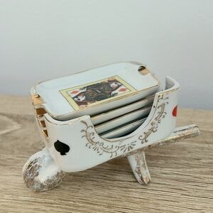 VINTAGE Playing Card Ashtray Set